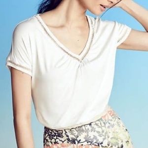 Anthro Meadow Rue V-Neck Tee Shirt